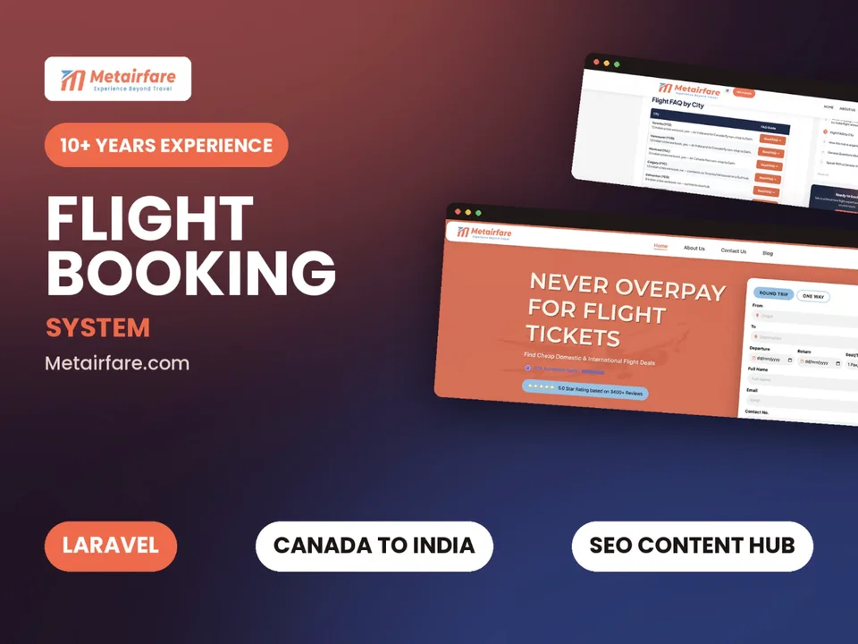 Metairfare: flight booking screenshot