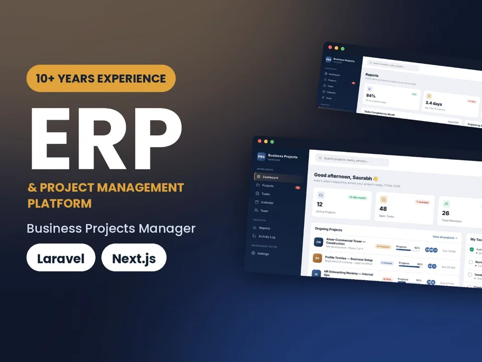 Business Projects Manager: erp & project management screenshot